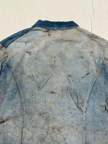 1910s–30s Exceptional Rare French Indigo Patchwork Workwear Jacket