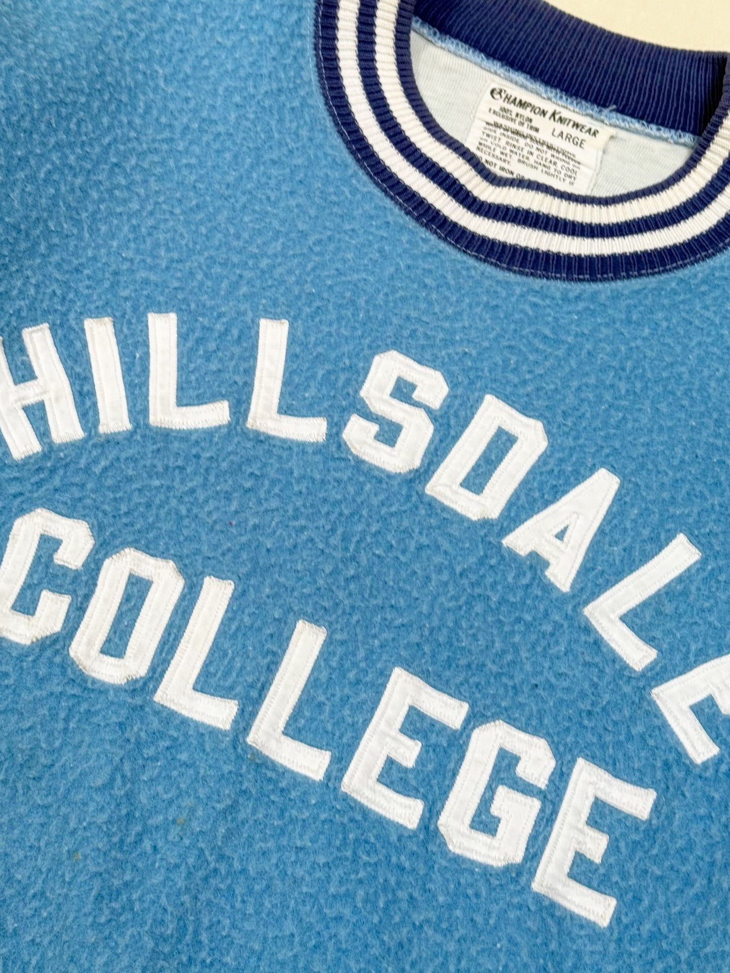 1960s Champion Knitwear Hillsdale College Nylon Sweater [L]