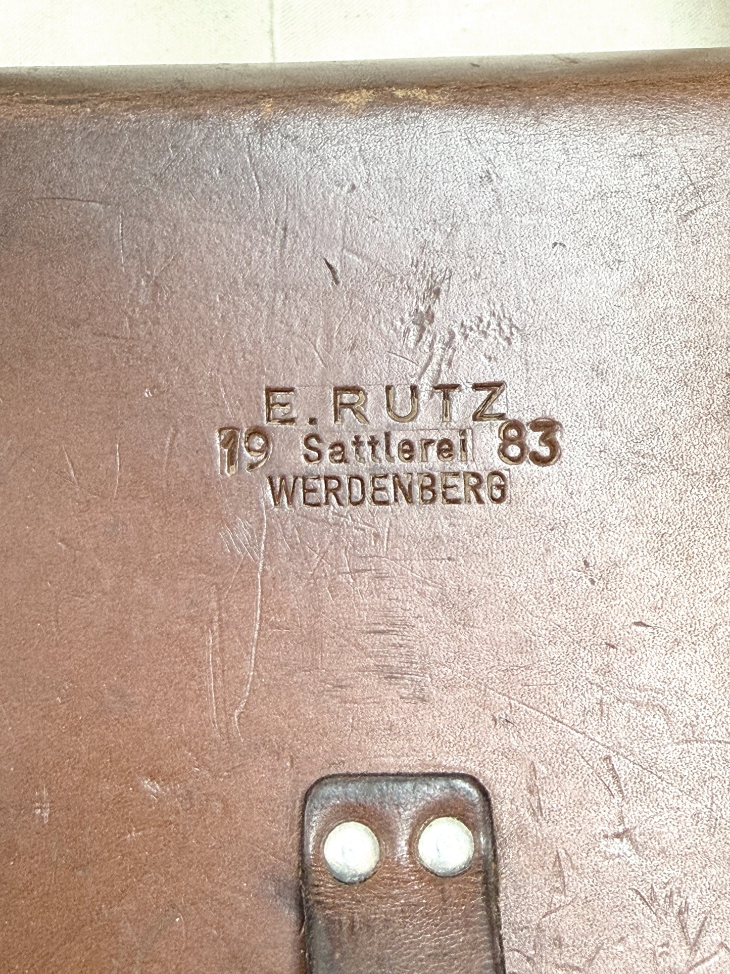 1983 Swiss Army Brown Leather Shoulder Bag