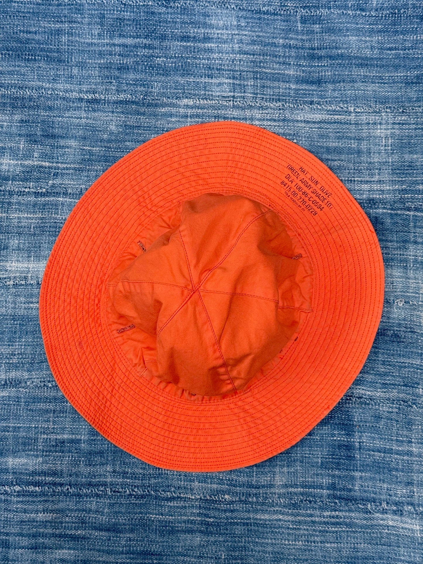 1986 USAF C-1 Reversible Survival Boonie Hat – Orange / Green [Without Strap]