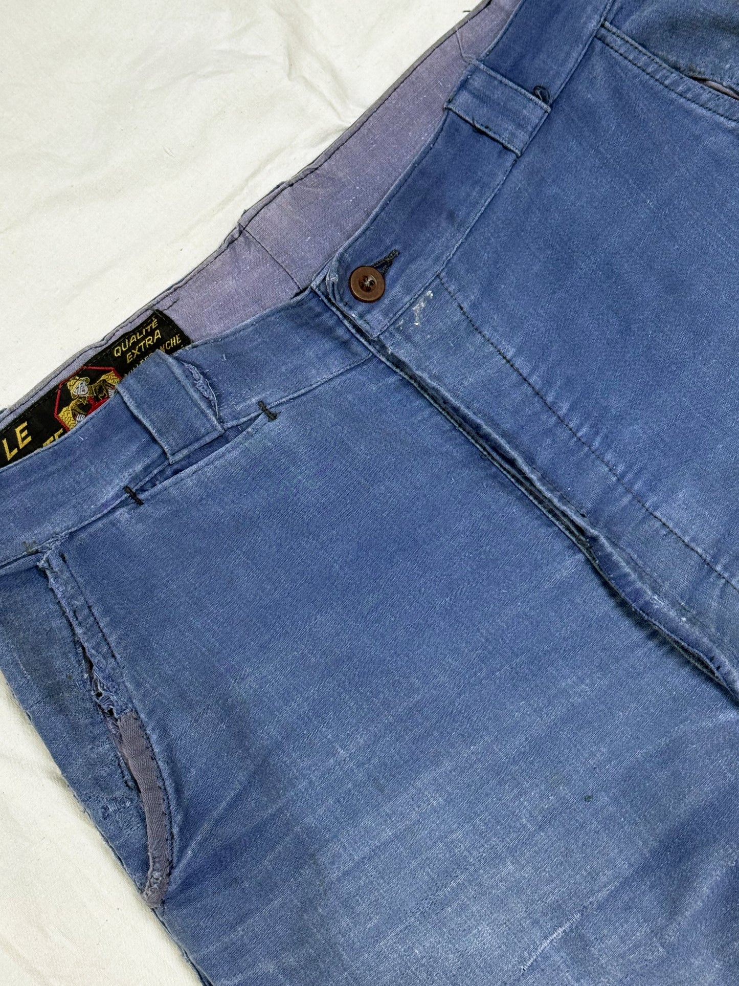 1950s - 1960s Le Pilote French Moleskin Work Pants [34.6"W]