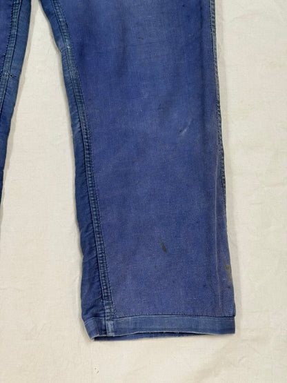 1950s - 1960s Le Pilote French Moleskin Work Pants [34.6"W]
