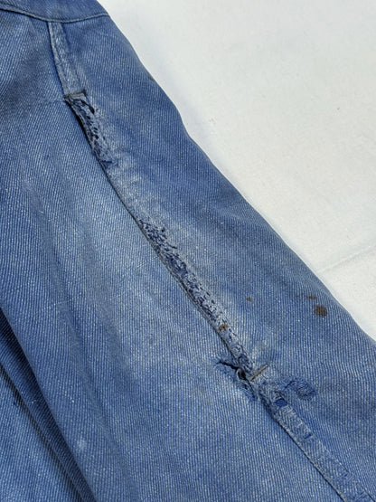 1950s French Cotton Twill Buckle Back Pants [42W]