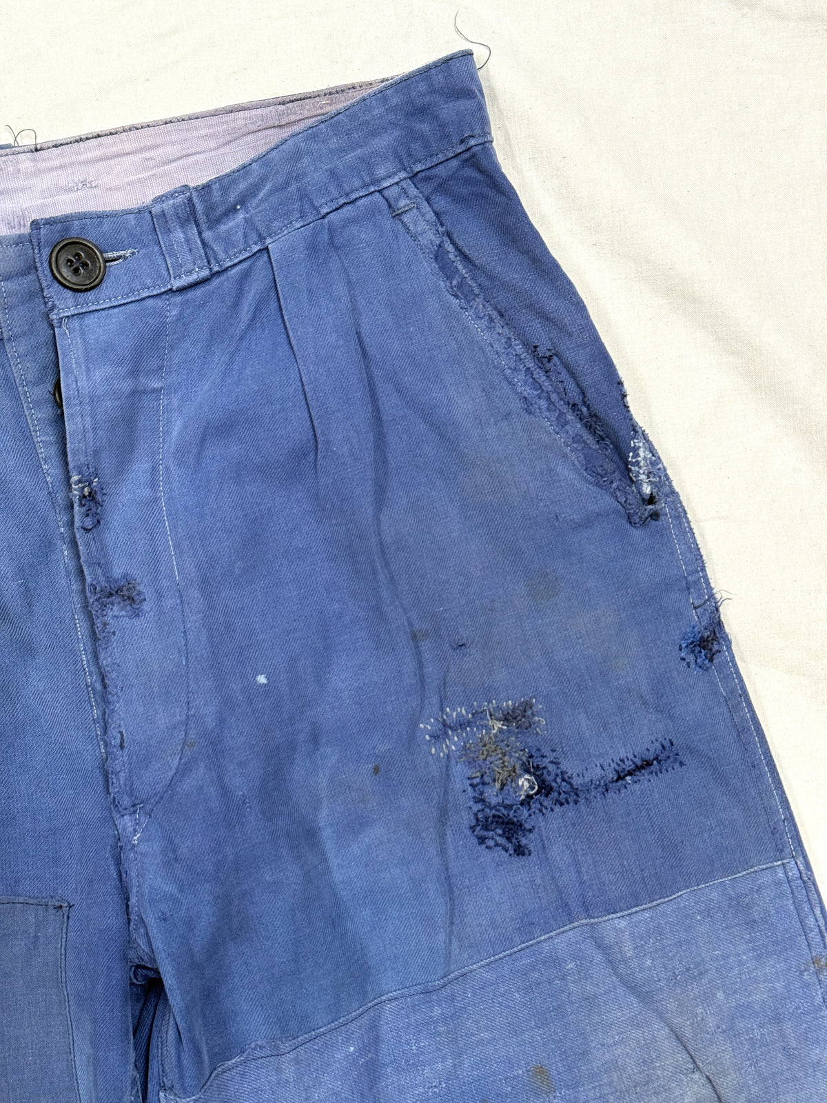 1950s Le Populaire French Cotton Twill Work Trousers [34.6W]