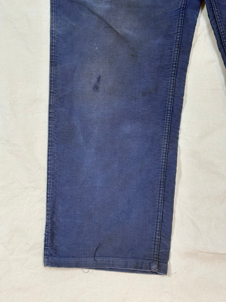Early 1950s Mont Kemmel “Le Merveilleux” French Moleskin Work Pants [36"W]