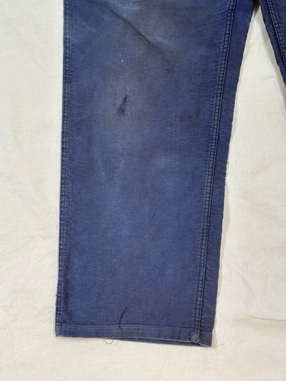 Early 1950s Mont Kemmel “Le Merveilleux” French Moleskin Work Pants [36"W]