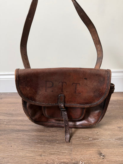 1940s - 1960s French P.T.T Postman Bag