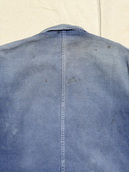 1950s French Blue Cotton Twill Chore Jacket