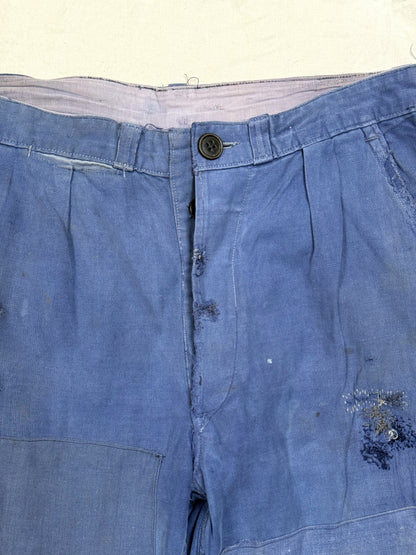 1950s Le Populaire French Cotton Twill Work Trousers [34.6W]
