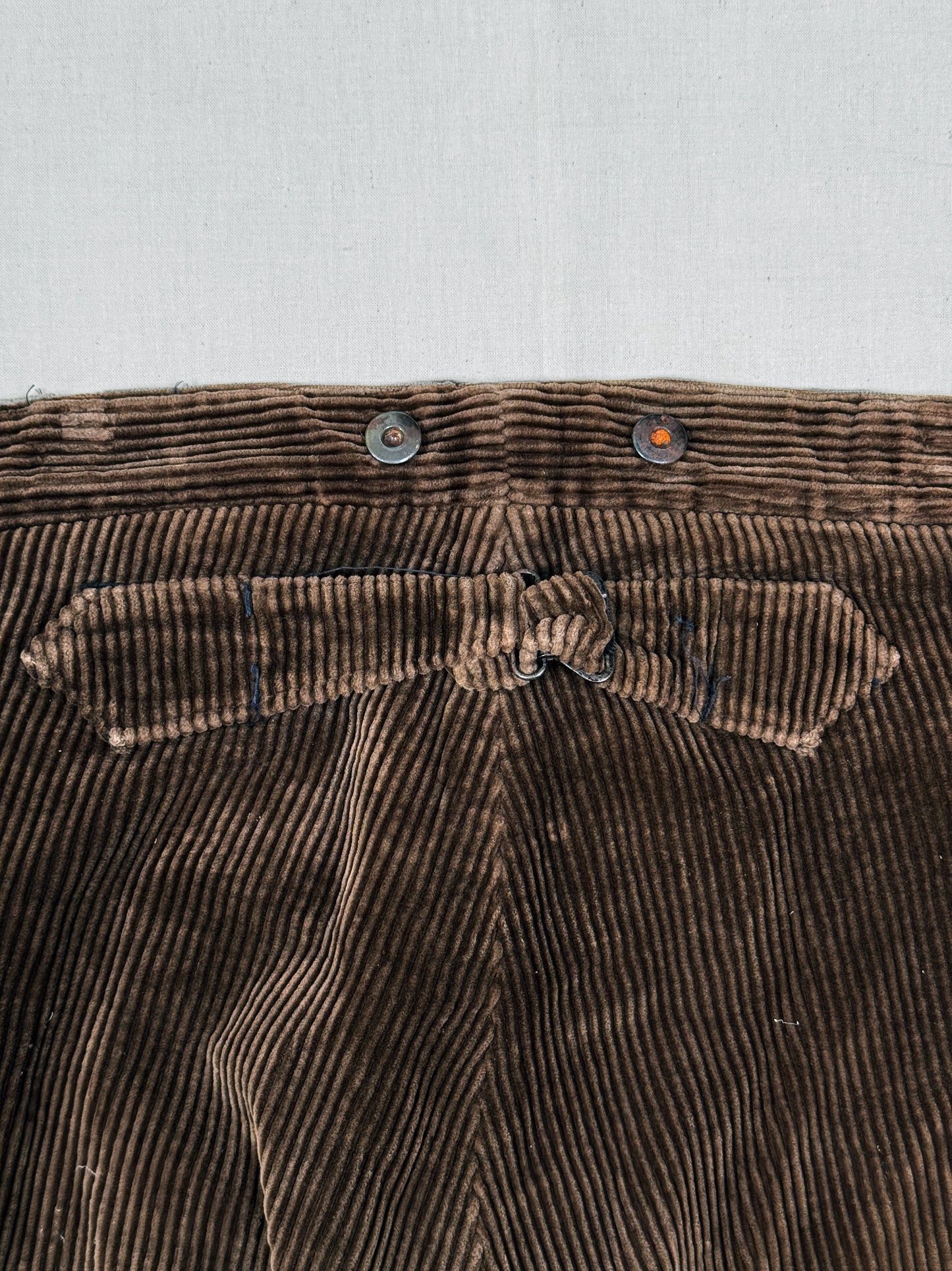 1940s - 1950s Au Fusil French Brown Corduroy Pants [38W]