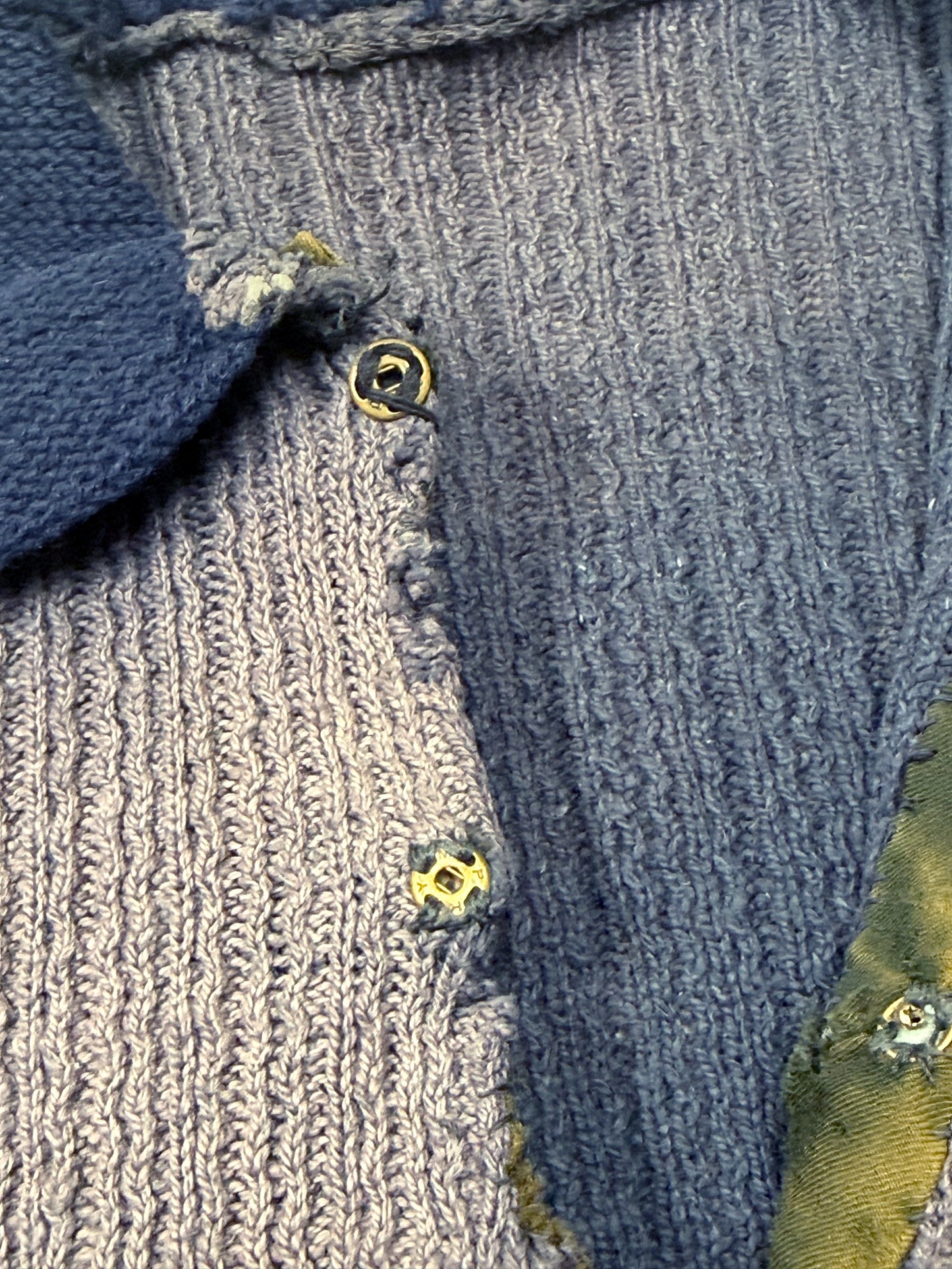 1920s German Handmade Two-Tone Knit Pullover
