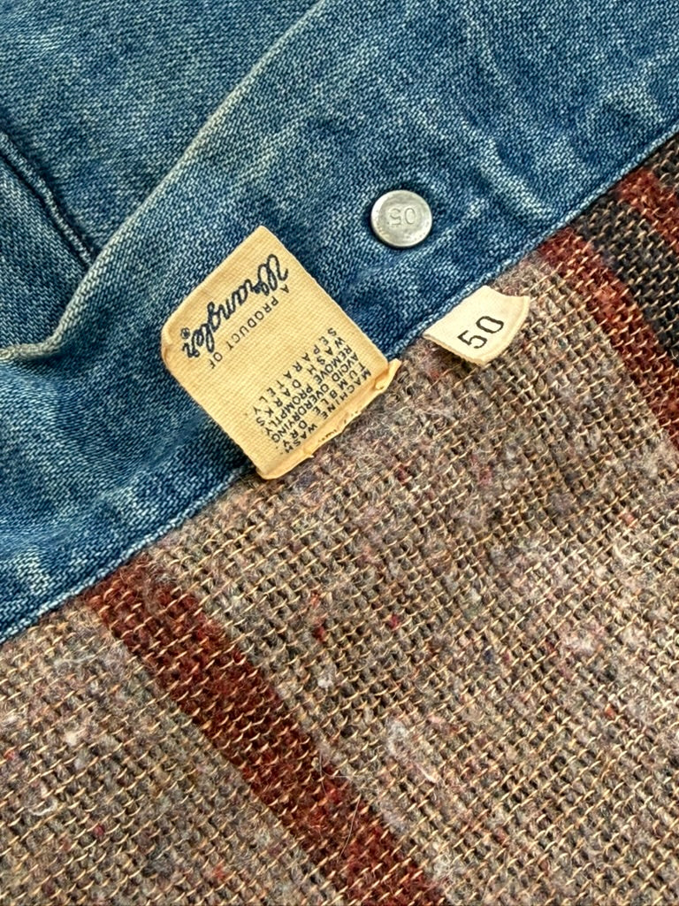 1950s–1960s Wrangler Blanket-Lined Denim Chore Jacket [Size 50]