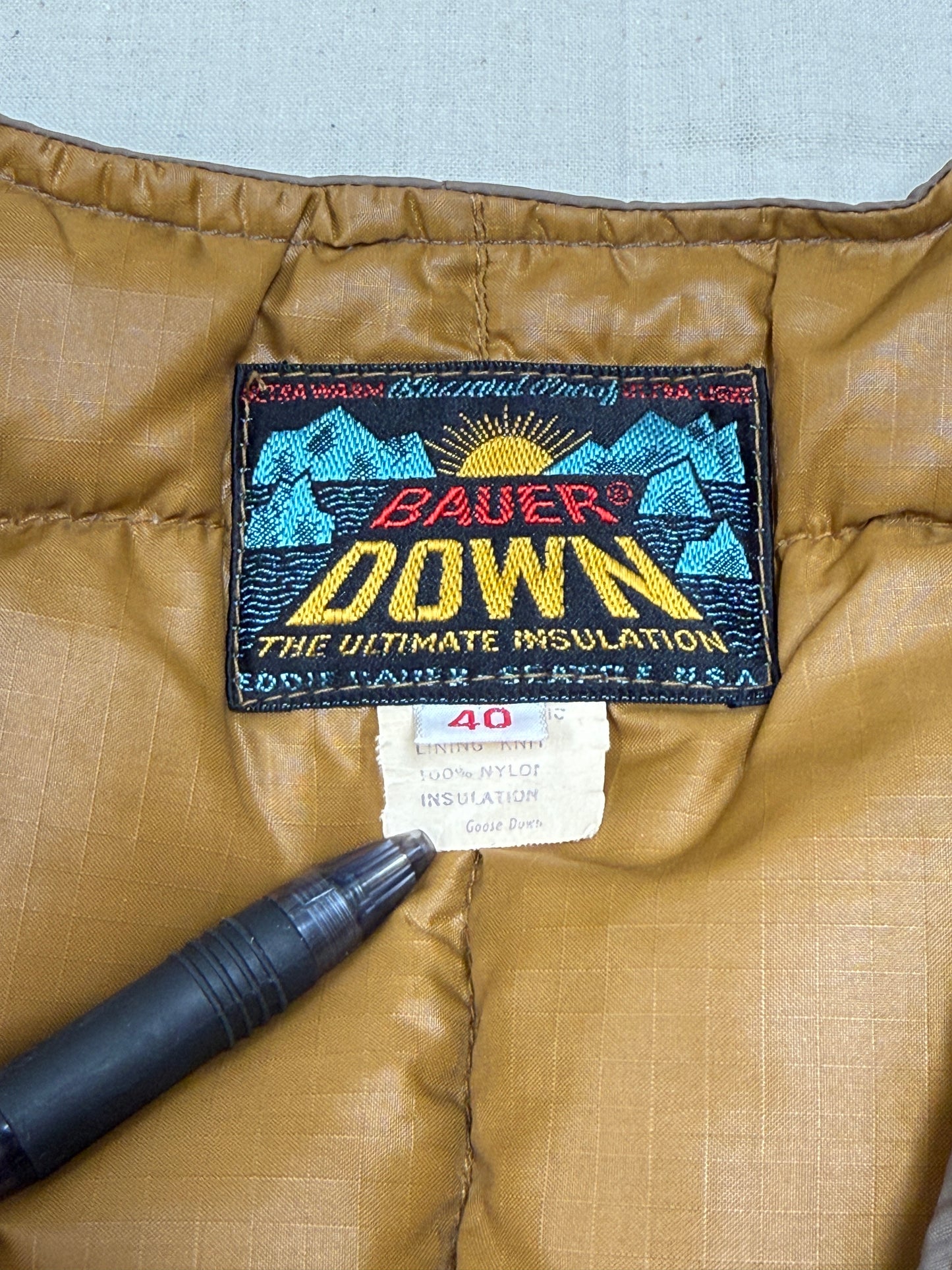 Rare 1960s Eddie Bauer Down Insulated Vest Almost Deadstock [40]