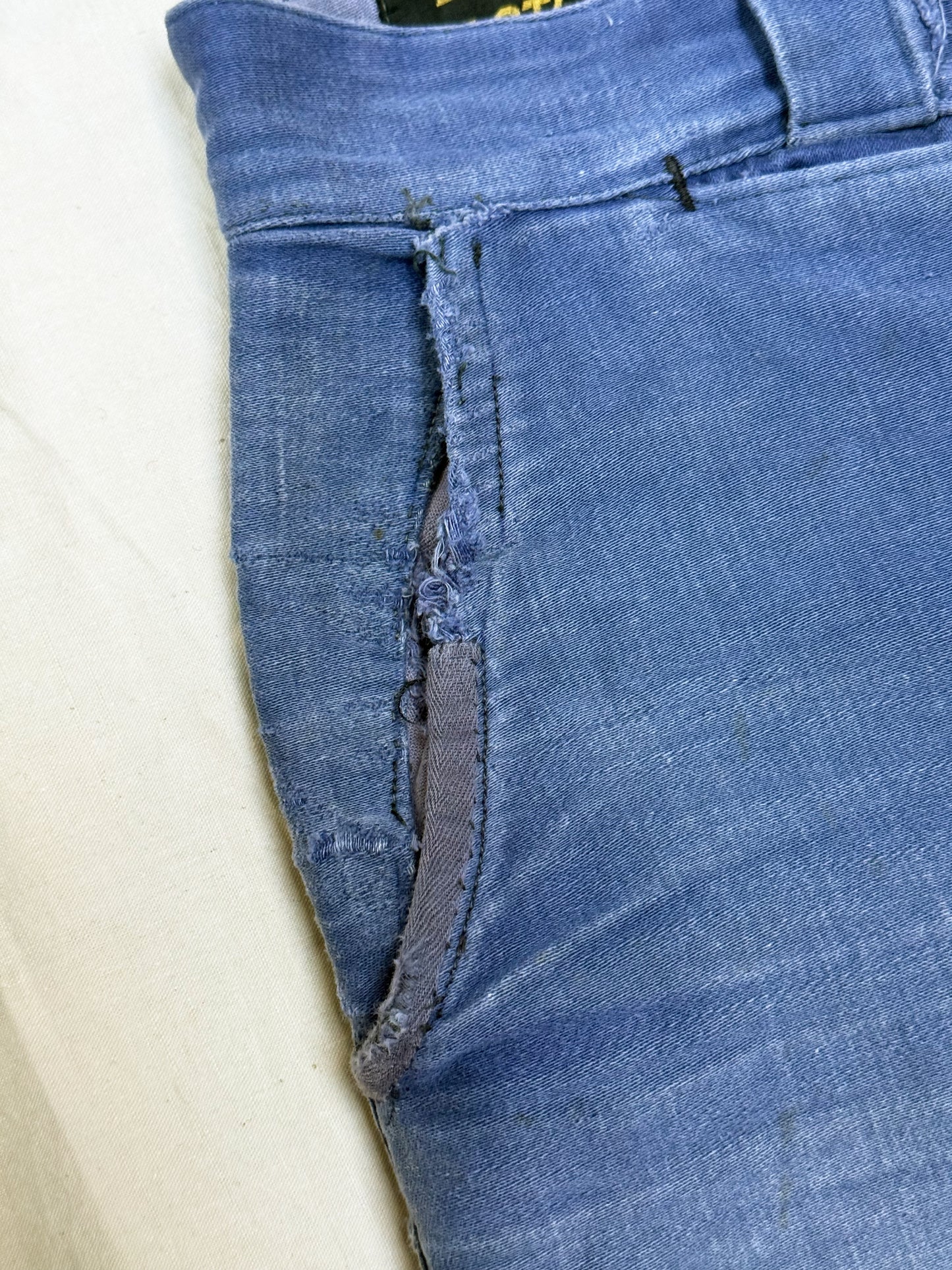 1950s - 1960s Le Pilote French Moleskin Work Pants [34.6"W]