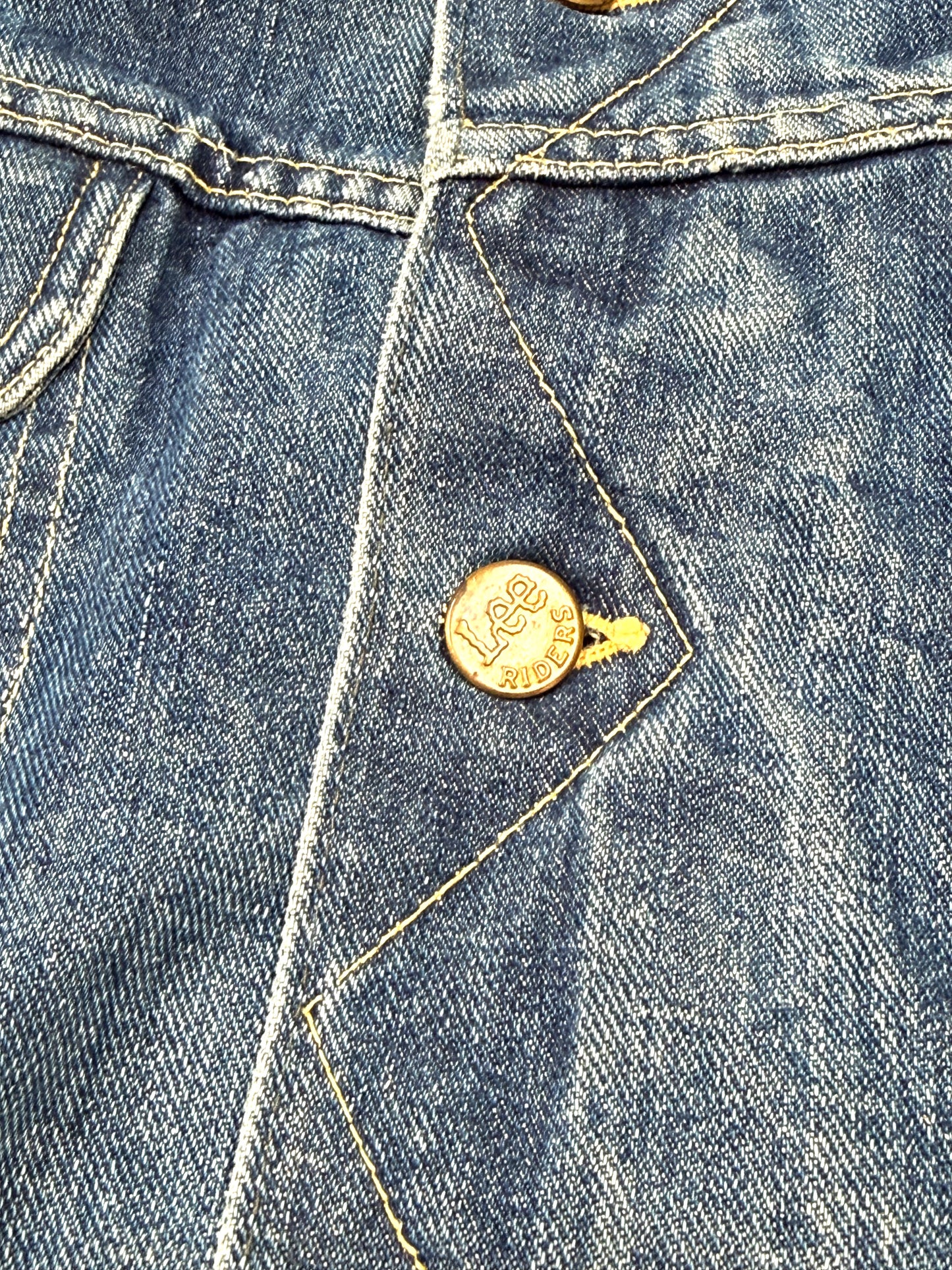 Early 1960s Lee 101-LJ Storm Rider Denim Jacket - Red Liner [42 REG]