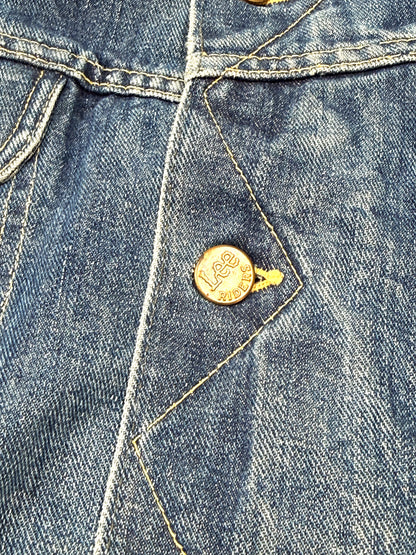 Early 1960s Lee 101-LJ Storm Rider Denim Jacket - Red Liner [42 REG]