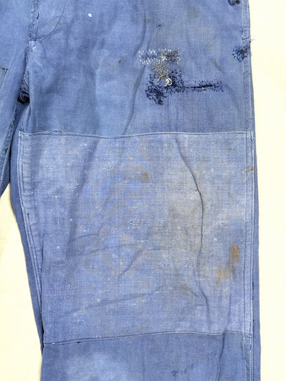 1950s Le Populaire French Cotton Twill Work Trousers [34.6W]