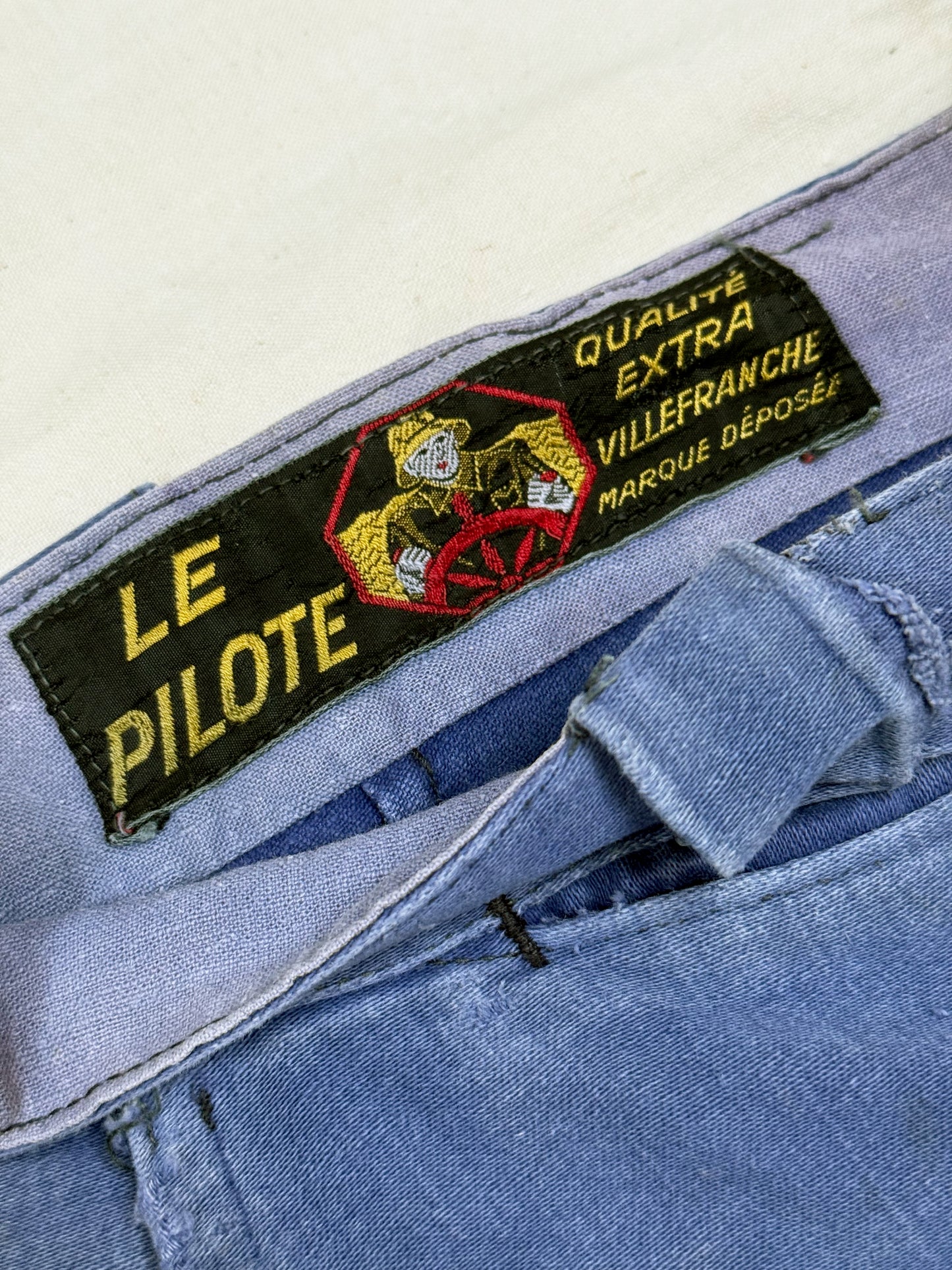 1950s - 1960s Le Pilote French Moleskin Work Pants [34.6"W]