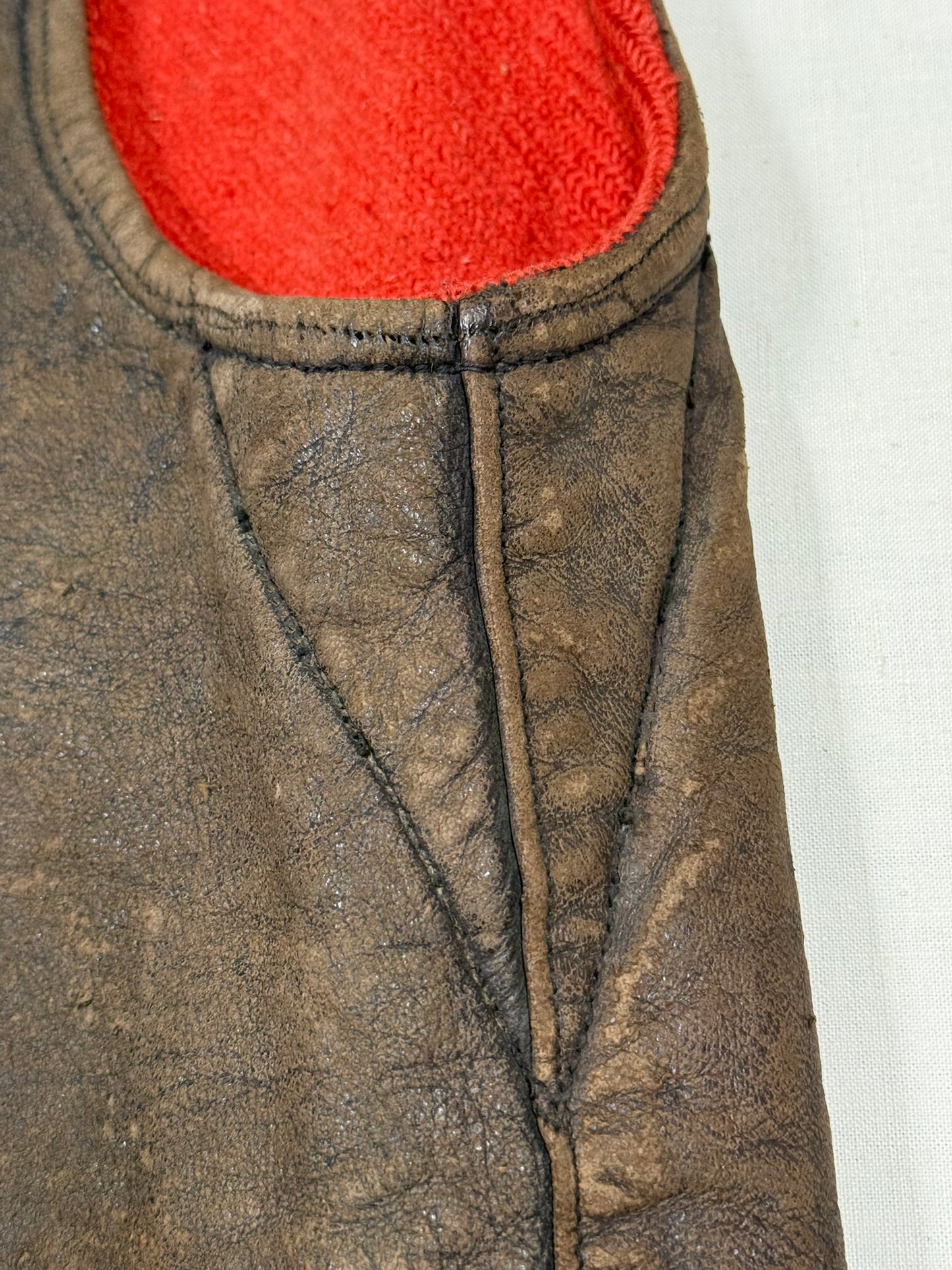 1940s British Army Leather Jerkin [Reversible]
