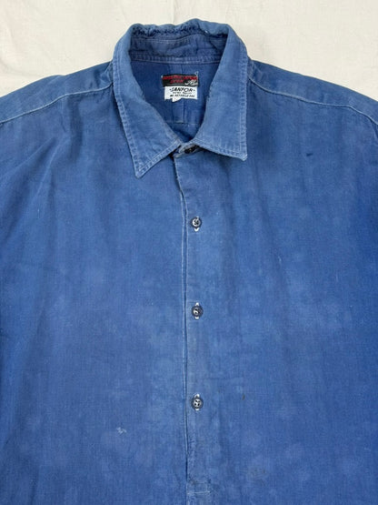 1950s French Adolphe Lafont Cotton Twill Smock Shirt