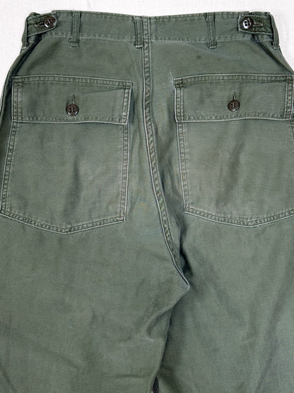 1960s US Army OG-107 Cotton Sateen Utility Trousers [M]