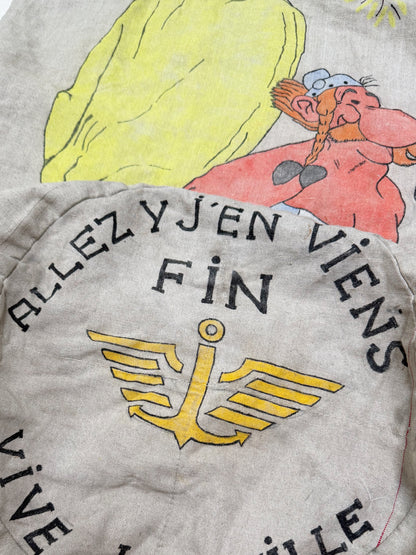 1960s French Naval Aviation Asterix & Obelix Canvas Kit Bag