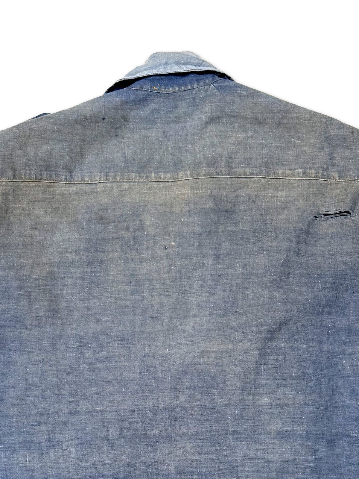 1940s–1950s French Officer Linen Vest with Rank Insignia Clip