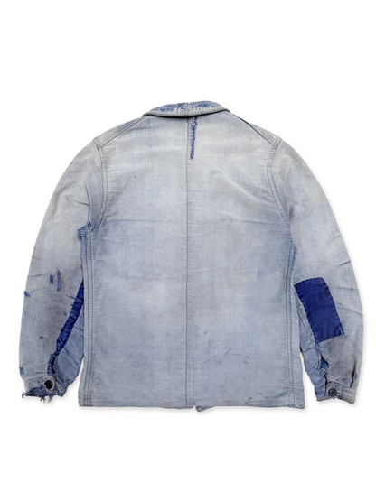 1940s Le Super Fermier French Moleskin V-Pocket Chore Jacket