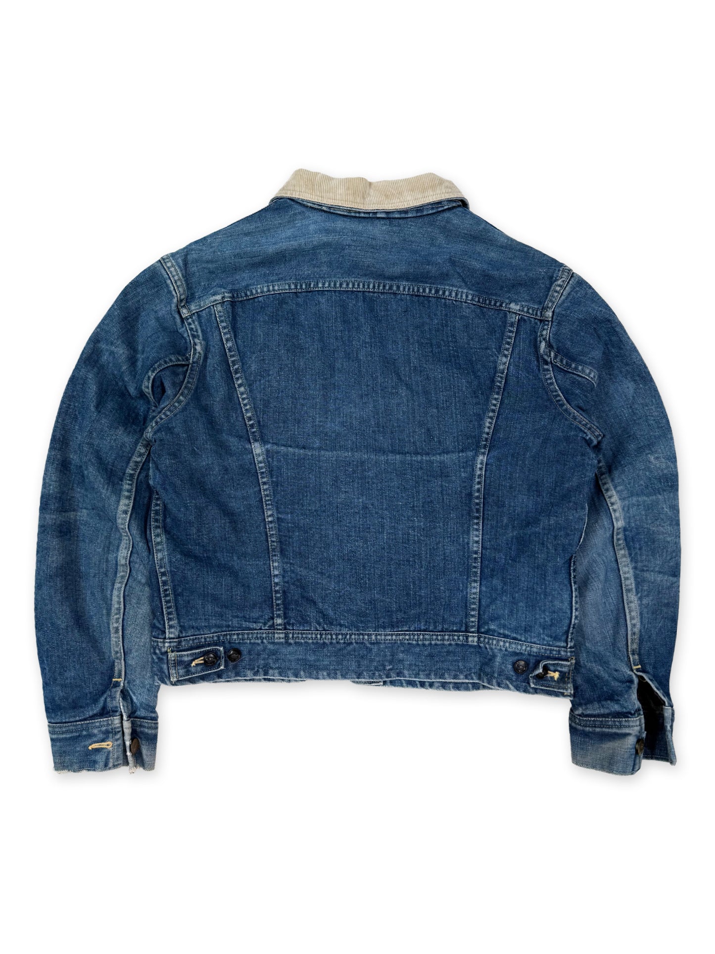 Early 1960s Lee 101-LJ Storm Rider Denim Jacket - Red Liner [42 REG]