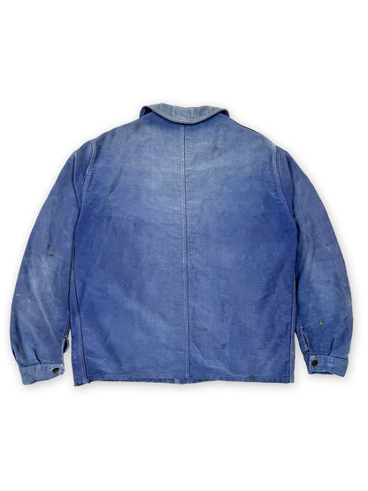 1950s French Moleskin Round Collar Jacket [L]