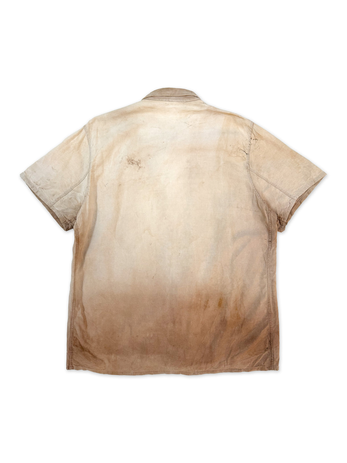 1950s French Faded Cotton Work Shirt – Beige