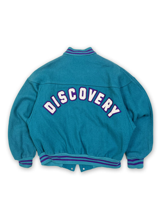 1980s - 1990s Canada Registered Teal and Purple Varsity Jacket [L]