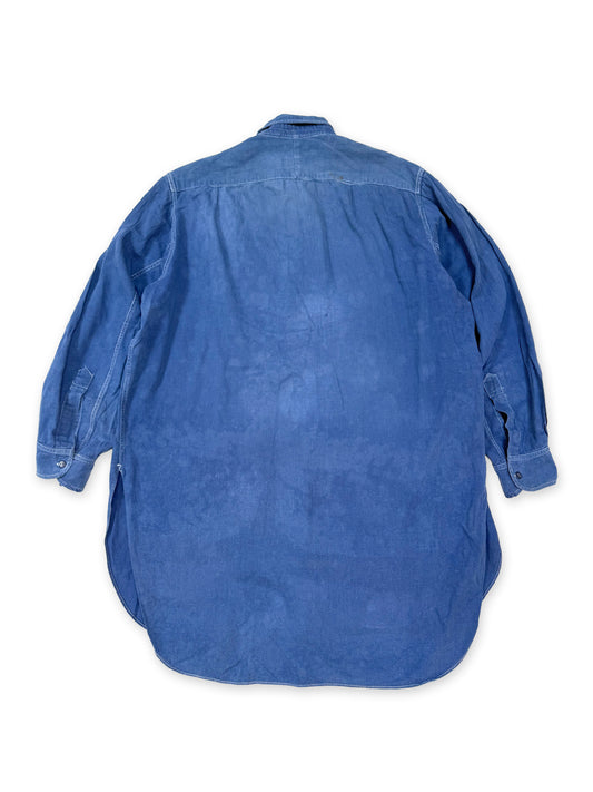 1950s French Adolphe Lafont Cotton Twill Smock Shirt