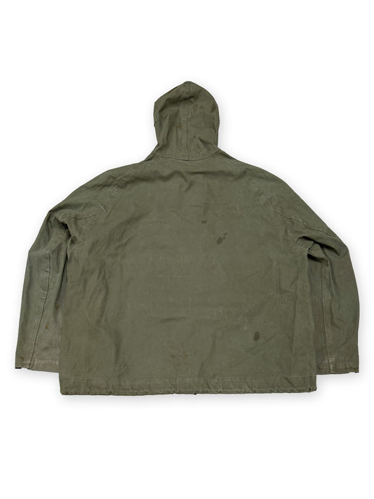 1940s–1950s US Navy Foul Weather Clasp Front Smock Anorak [M]