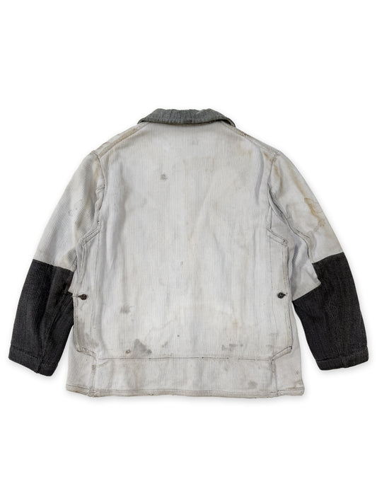 1950s French Salt and Pepper Coutil Clothing Hunting Jacket