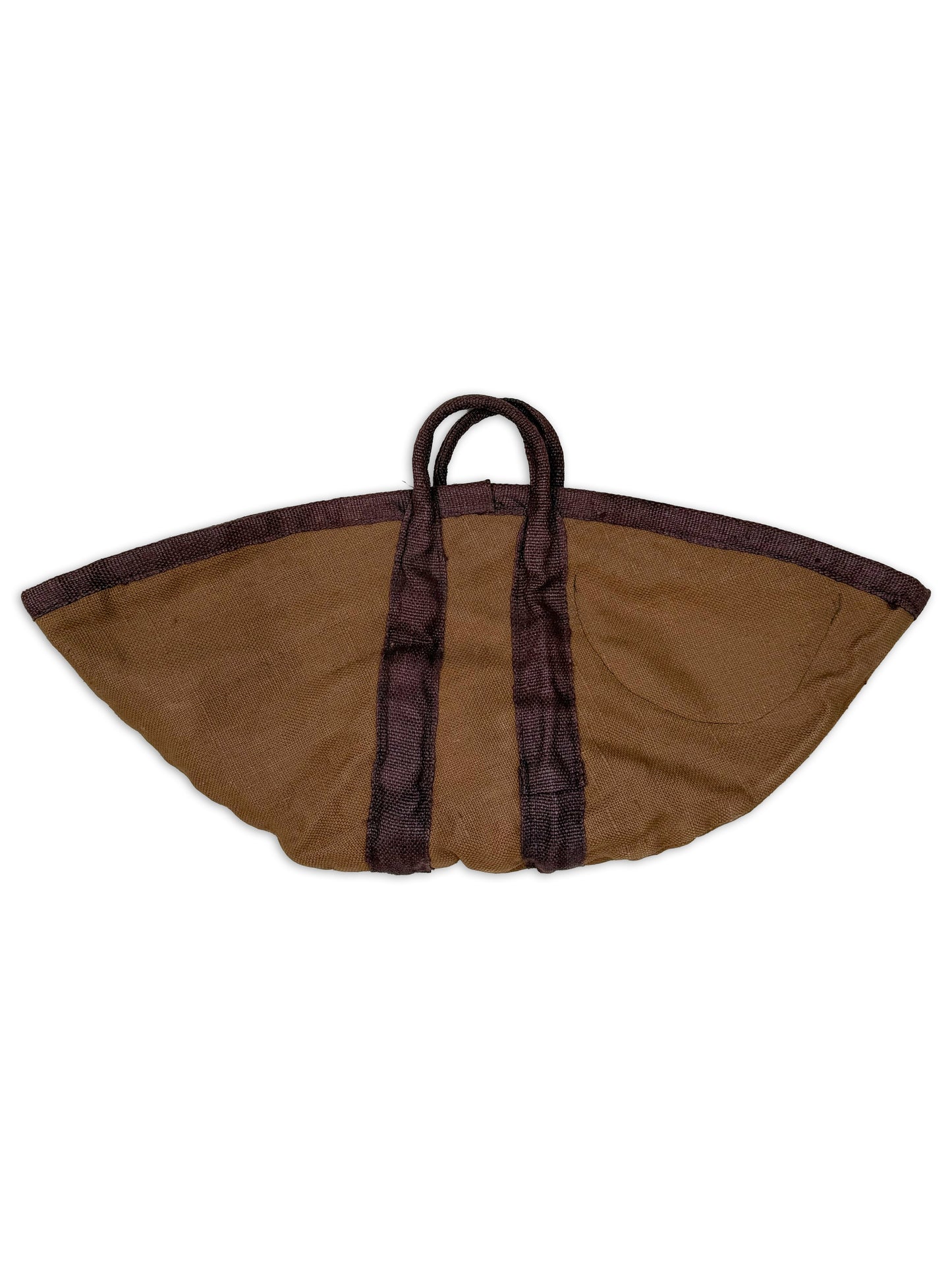 1950s British Reversible Carpenter’s Tool Bag – Brown Linen / Butter Cream Leather