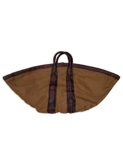 1950s British Reversible Carpenter’s Tool Bag – Brown Linen / Butter Cream Leather