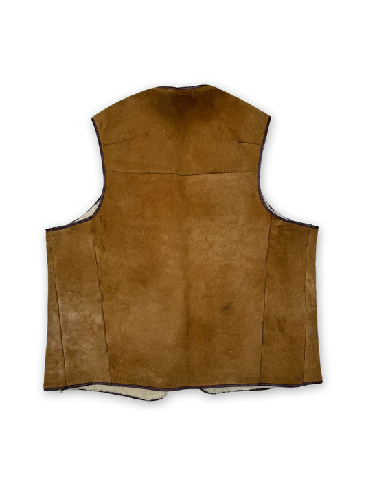 1950s Sheepskin “Ailée” zipper Zip Waistcoat