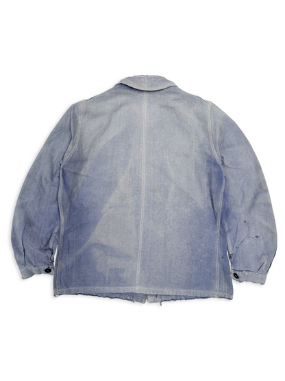 1960s French Marque Bleue Cotton Twill Work Jacket