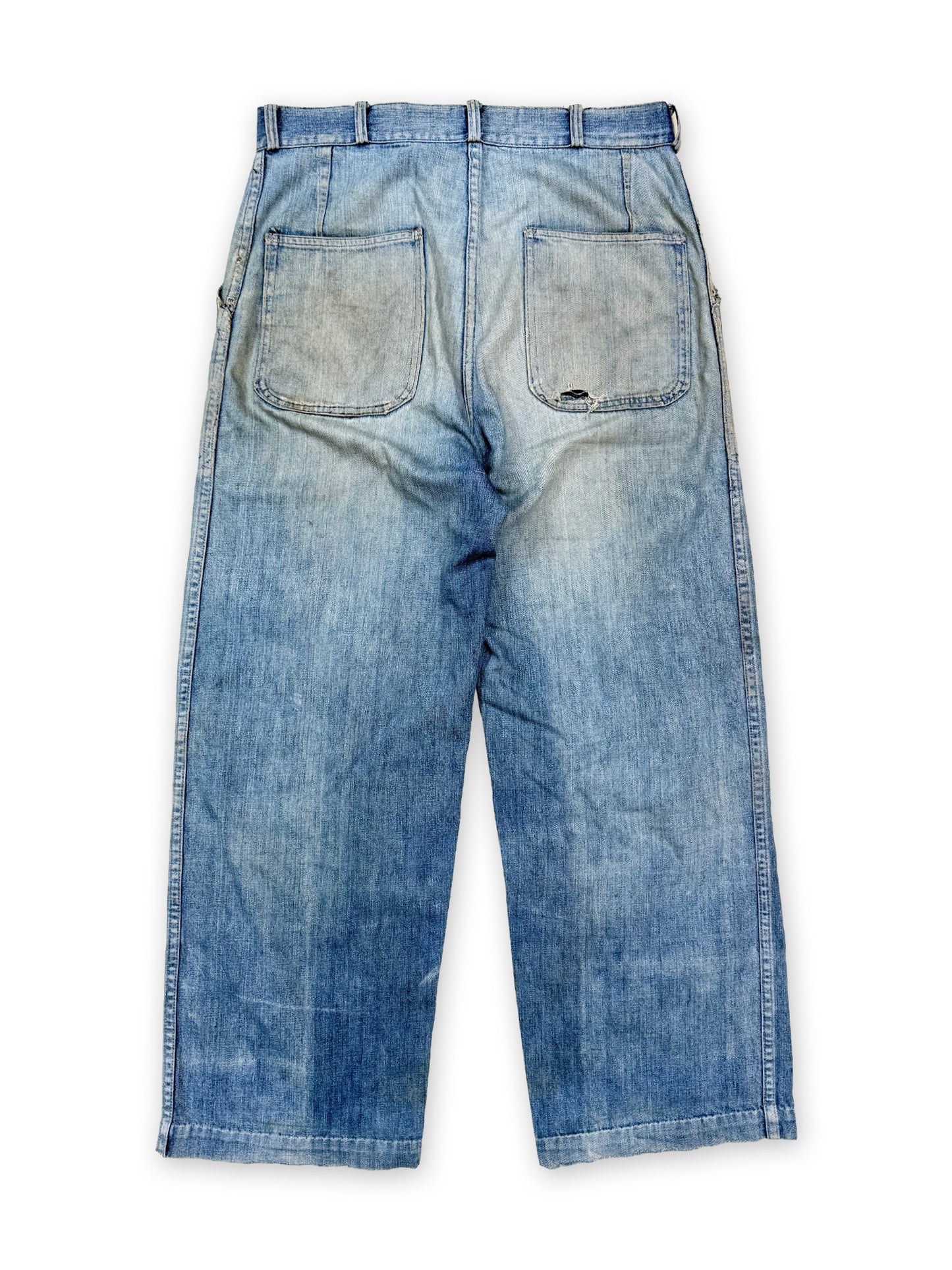 Rare 1940s USN Denim Dungarees [W31.5 L27]
