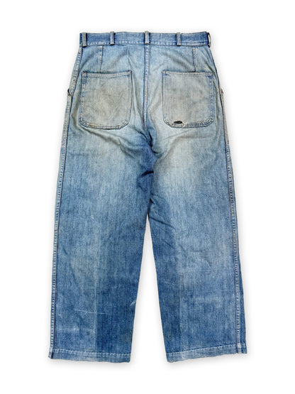 Rare 1940s USN Denim Dungarees [W31.5 L27]