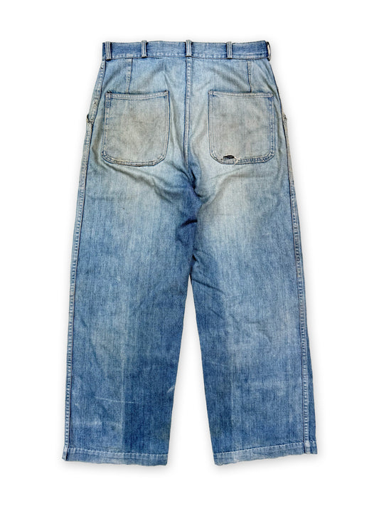 Rare 1940s USN Denim Dungarees [W31.5 L27]