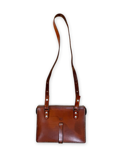 1988 Swiss Army Brown Leather Shoulder Bag
