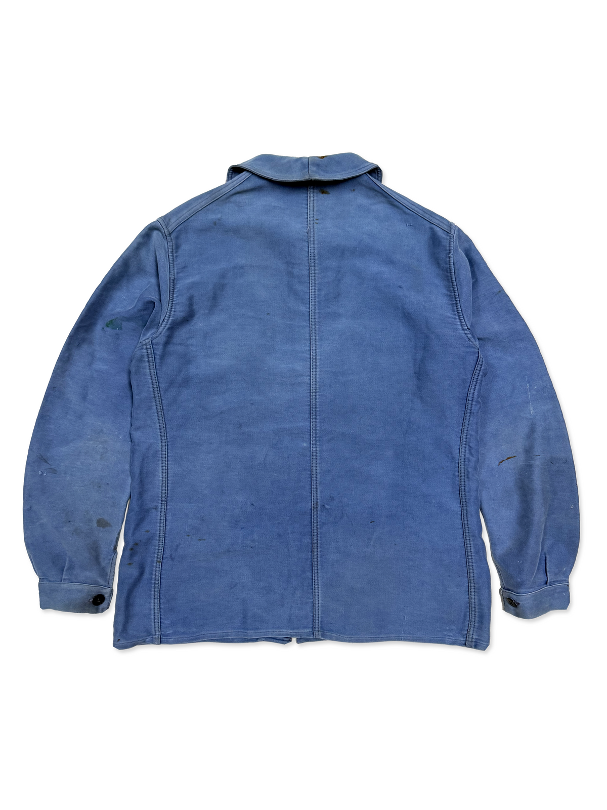 1950s French Le Favori Blue Moleskin Chore Jacket
