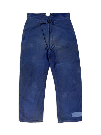 Early 1950s Mont Kemmel “Le Merveilleux” French Moleskin Work Pants [36"W]