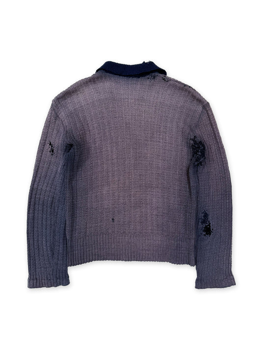 1920s German Handmade Two-Tone Knit Pullover
