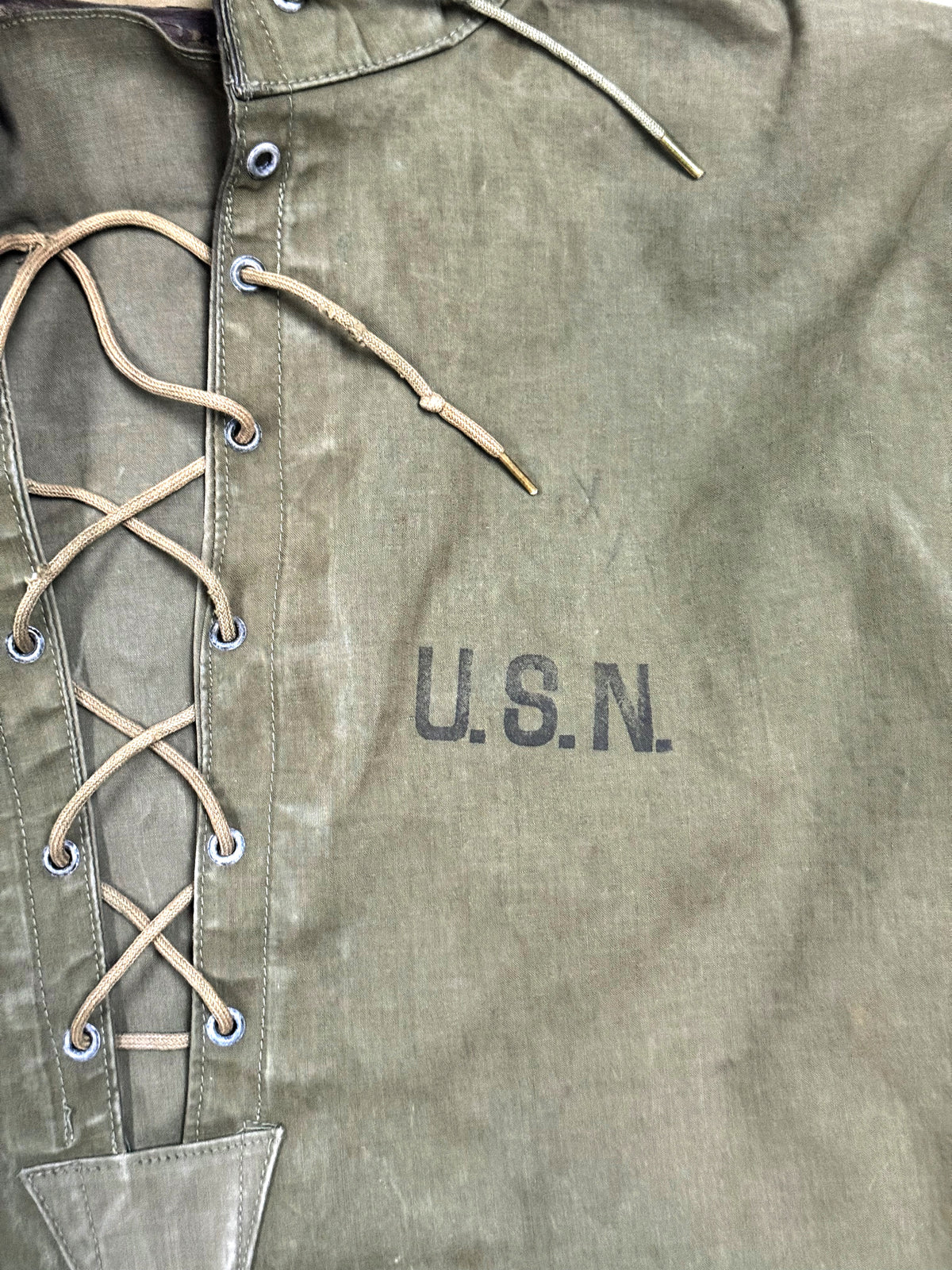 WWII US Navy Foul Weather Smock – Shortened Sleeves [Large]