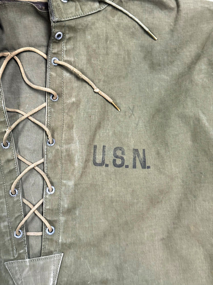 WWII US Navy Foul Weather Smock – Shortened Sleeves [Large]