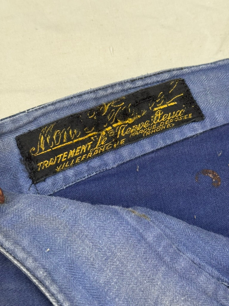 Early 1950s Mont Kemmel “Le Merveilleux” French Moleskin Work Pants [36"W]
