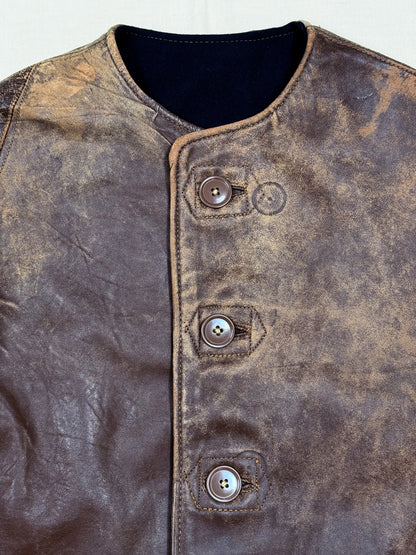 1940s British Army WWII RAF Leather Jerkin [Size 1]